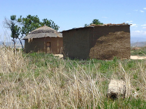 Adobe or Mud Covering is a common in these parts.